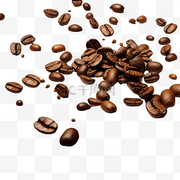 麻布背景图片_落下的咖啡豆剪影png文件