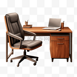 办公桌背景图片_办公桌与椅子 PNG