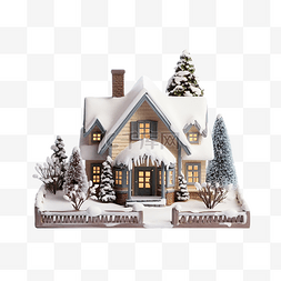 有雪的房子图片_有雪的房子