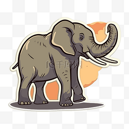 Facebook 贴纸的可爱大象插图免费下