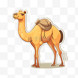 骆驼psd图片_背景上显示骆驼贴纸 向量