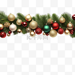 圣诞杉树边框和带渐变网格的圣诞