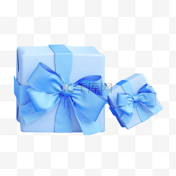 父亲节3d蓝色礼物