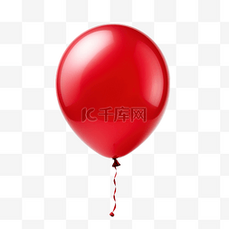 红色气球丝带图片_红色气球 PNG 文件