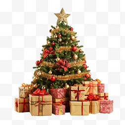 亮闪闪的星星图片_装饰圣诞树，上面有白色隔离的礼