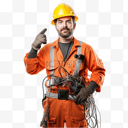 电力电力工人图片_电力接线员电话修理工电工