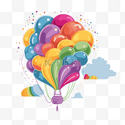彩虹氣球 向量
