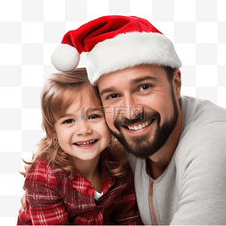 亲和健康图片_圣诞装饰品中快乐父亲和他可爱的