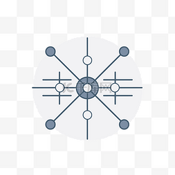 点和线背景图片_带有连接点和线的雪花图标 向量
