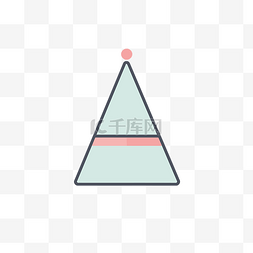 白色背景上带有三角形的粉色和绿