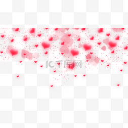 散落心图片_情人节爱心边框节日