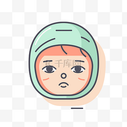 戴头盔的孩子图片_一个戴着宇航员头盔的小女孩的图