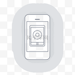 手机屏幕图标图片_显示白色手机屏幕图标 向量