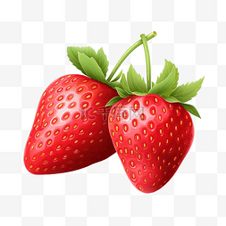 草莓菠萝背景图片_草莓孤立插画ai生成