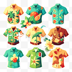 夏威夷风衬衫图片_夏威夷衬衫 向量