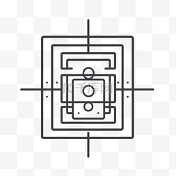 方形公司印章图片_带有方形网格线图标的线空间矢量