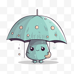 猕猴桃贴纸图片_可愛的雨傘 向量