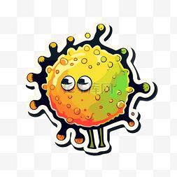 干细胞图片_可爱的卡通冠状病毒 向量
