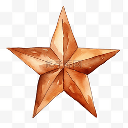 浅褐色背景图片_美丽的水彩棕色星星