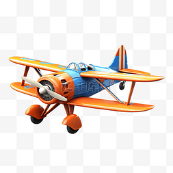 经典卡通飞机3D模型