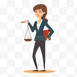 马戏平衡图片_律师助理剪贴画卡通律师妇女与规