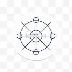 对称柳叶图片_圆形中心圆形罗盘的图标 向量