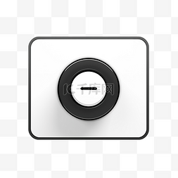 白色滑块图片_最小风格的机器插图按钮