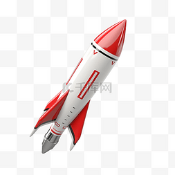 船形照片墙图片_3d 渲染的飞行火箭