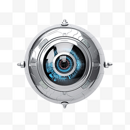 3d 插图眼睛扫描安全