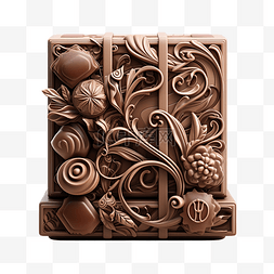 新年情人节背景图片_漂亮的巧克力盒