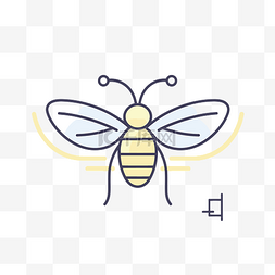 萤火虫背景图片_蜜蜂业务图标线图 PSD 矢量和 jpg