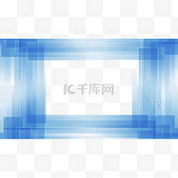 科技线条流动线条图片_商务蓝色光效流动边框