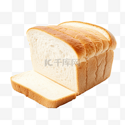 白吐司面包图片_隔离的一片煮过头的烤白面包
