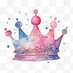 水彩抽象皇冠