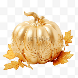 葫芦形瓠瓜图片_万圣节感恩节装饰金色纸型南瓜和