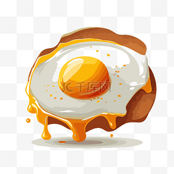 煎鸡蛋 向量
