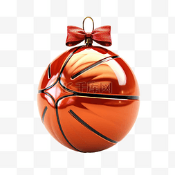 篮球圣诞图片_篮球运动圣诞球摆设孤立