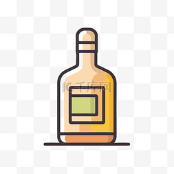 威士忌矢量图片_空瓶威士忌的插图 向量