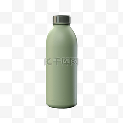 哑光塑料瓶 3d 渲染
