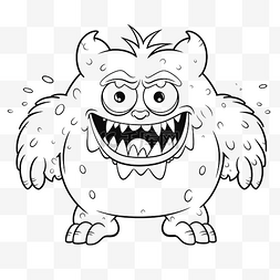 手绘怪物眼睛图片_概述愤怒的怪物卡通人物矢量手绘