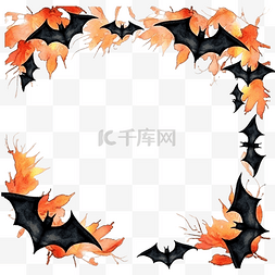 万圣节蝙蝠群图片_万圣节创意秋季概念