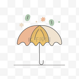 彩色的雨伞图片_一把雨伞的插图 向量