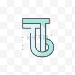线条风格设计中的字母 j 向量