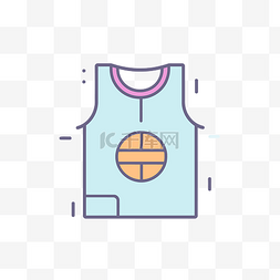 篮球制服图标说明 向量