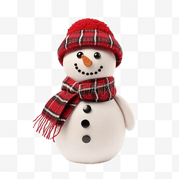 适合冬季的图片_可爱的雪人，戴着红帽，适合冬季