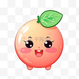 可爱的快乐柚子人物ai生成
