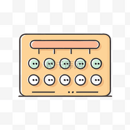 像素按钮图片_带按钮的解药盒的彩色图标 向量