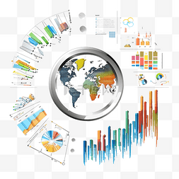 投资和图片_现代全球商业经济与信息图表和图