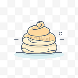 面包店设计的糕点图标 向量