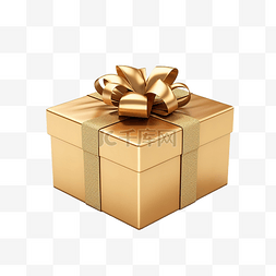 金色禮盒裝飾图片_圣诞节庆祝的金色礼盒